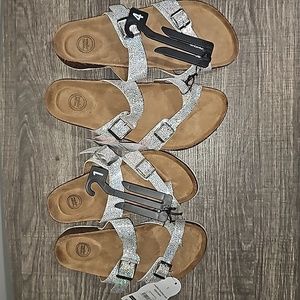 Silver sandals
